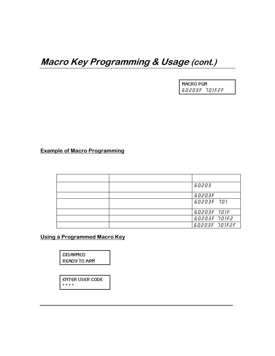 0dfur.h\3urjudpplqj 8vdjh, Frqw | ADT Security Services 3000 User Manual | Page 24 / 56