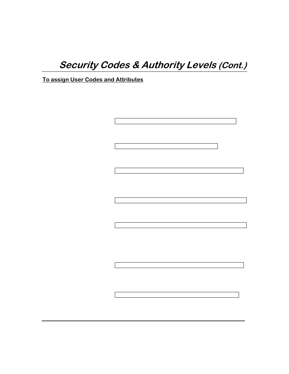 6hfxulw\&rghv $xwkrulw\/hyhov | ADT Security Services 3000 User Manual | Page 29 / 56