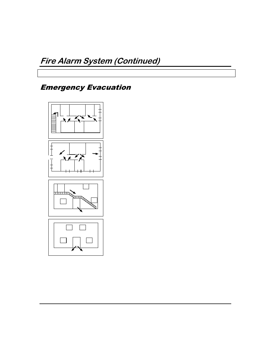 Luh$odup6\vwhp &rqwlqxhg, Phujhqf\(ydfxdwlrq | ADT Security Services 3000 User Manual | Page 44 / 56