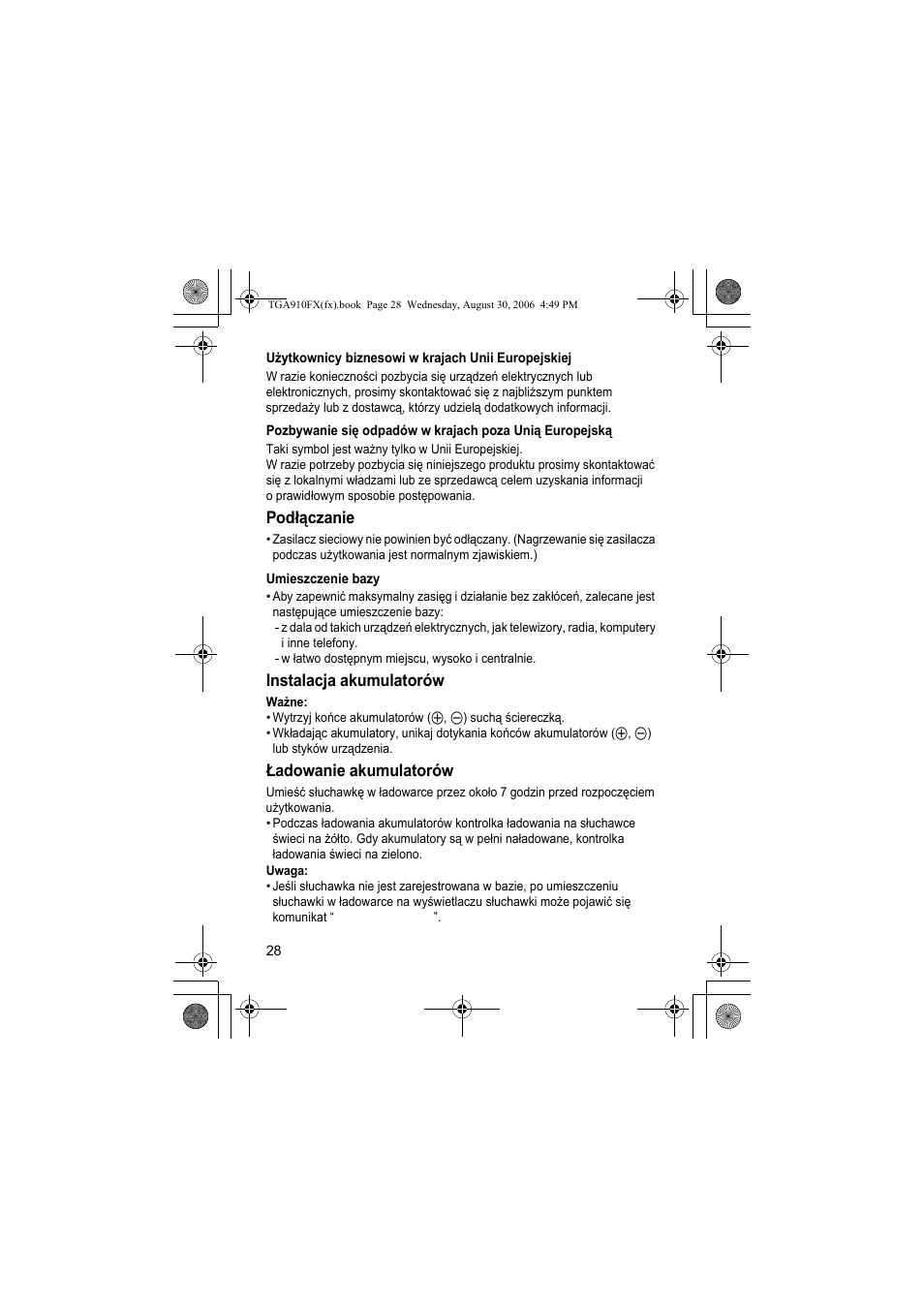 Panasonic KXTGA910FX User Manual | Page 28 / 36