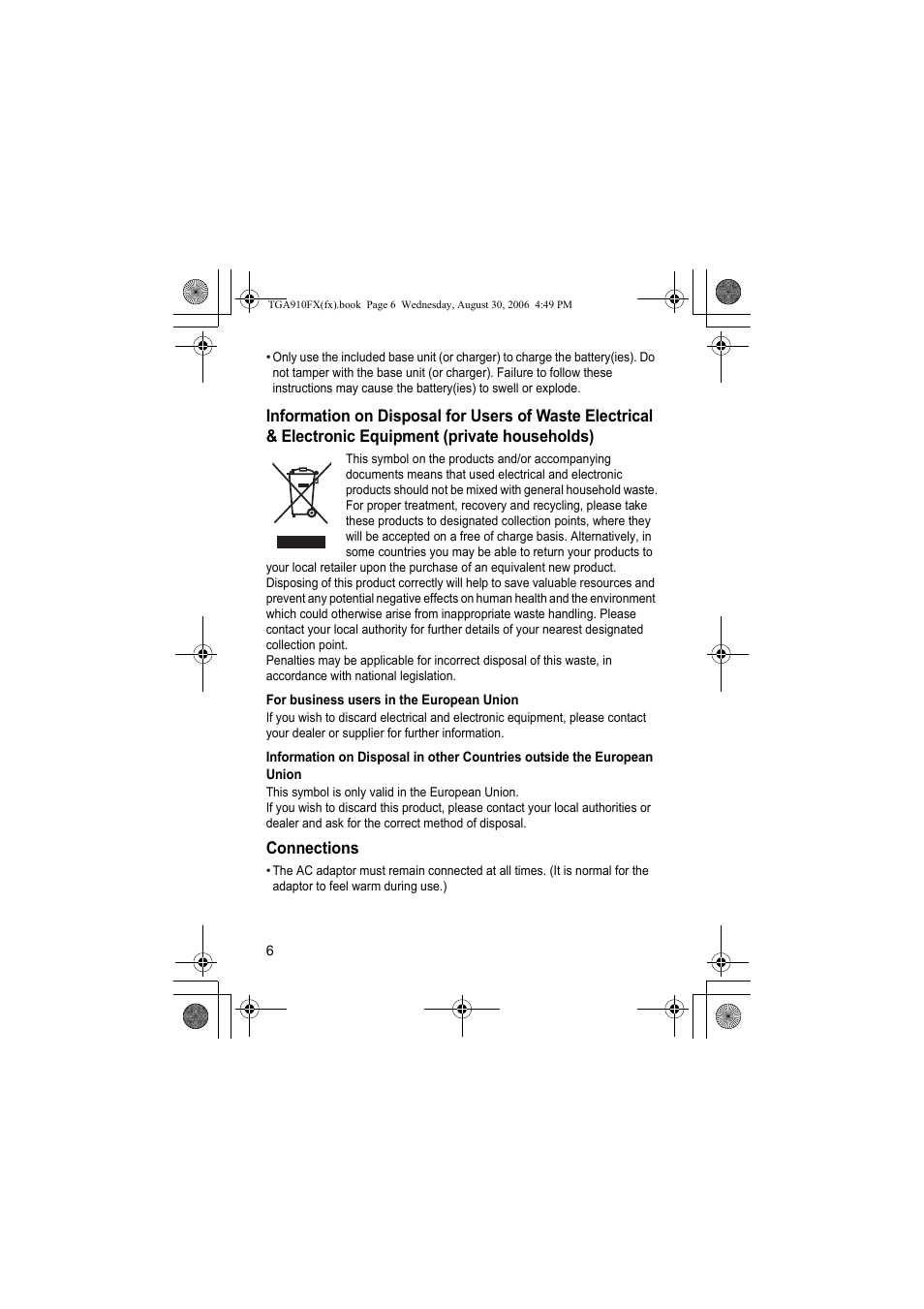 Panasonic KXTGA910FX User Manual | Page 6 / 36