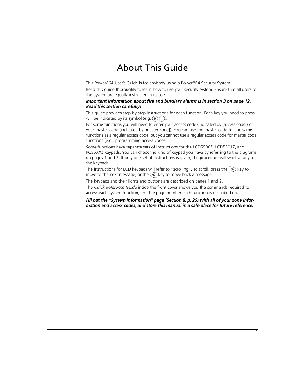 About this guide | ADT Security Services Power 864 User Manual | Page 7 / 36