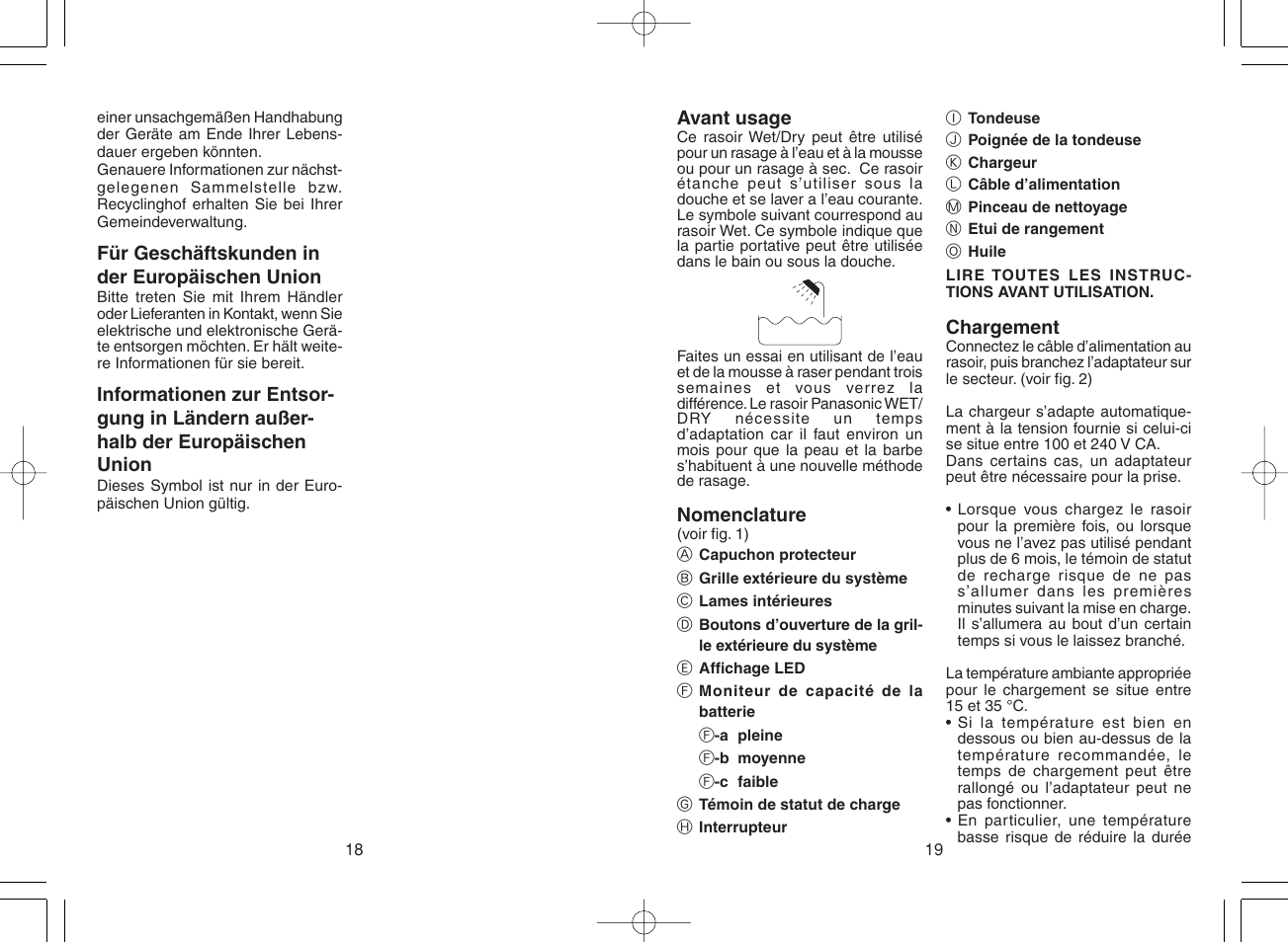 Panasonic ES8807 User Manual | Page 10 / 62
