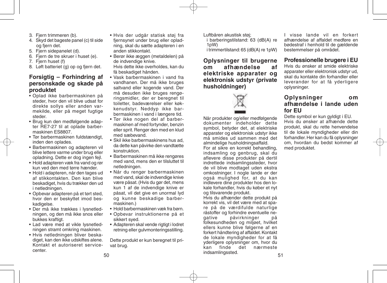 Panasonic ES8807 User Manual | Page 26 / 62