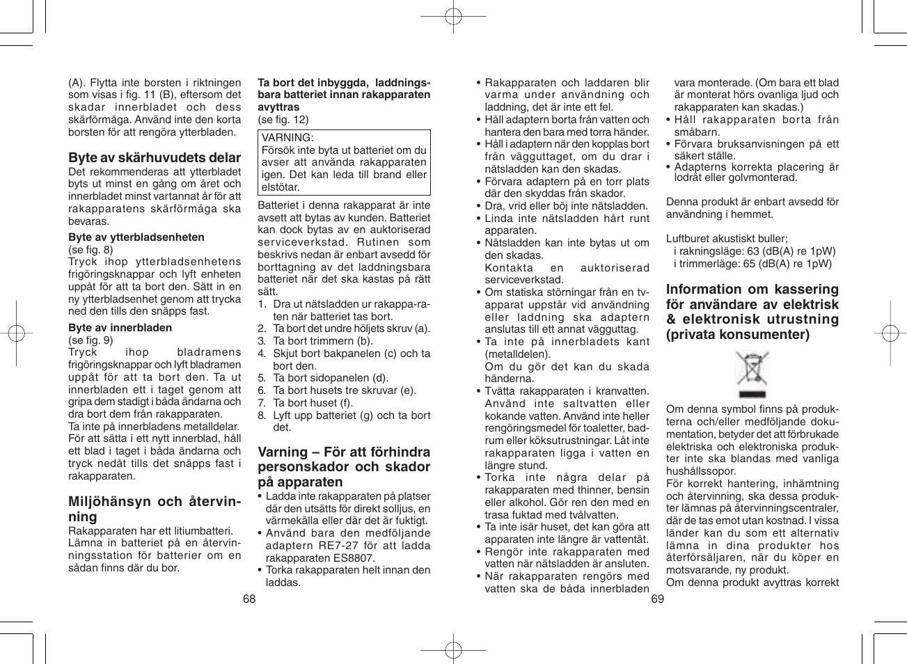 Panasonic ES8807 User Manual | Page 35 / 62