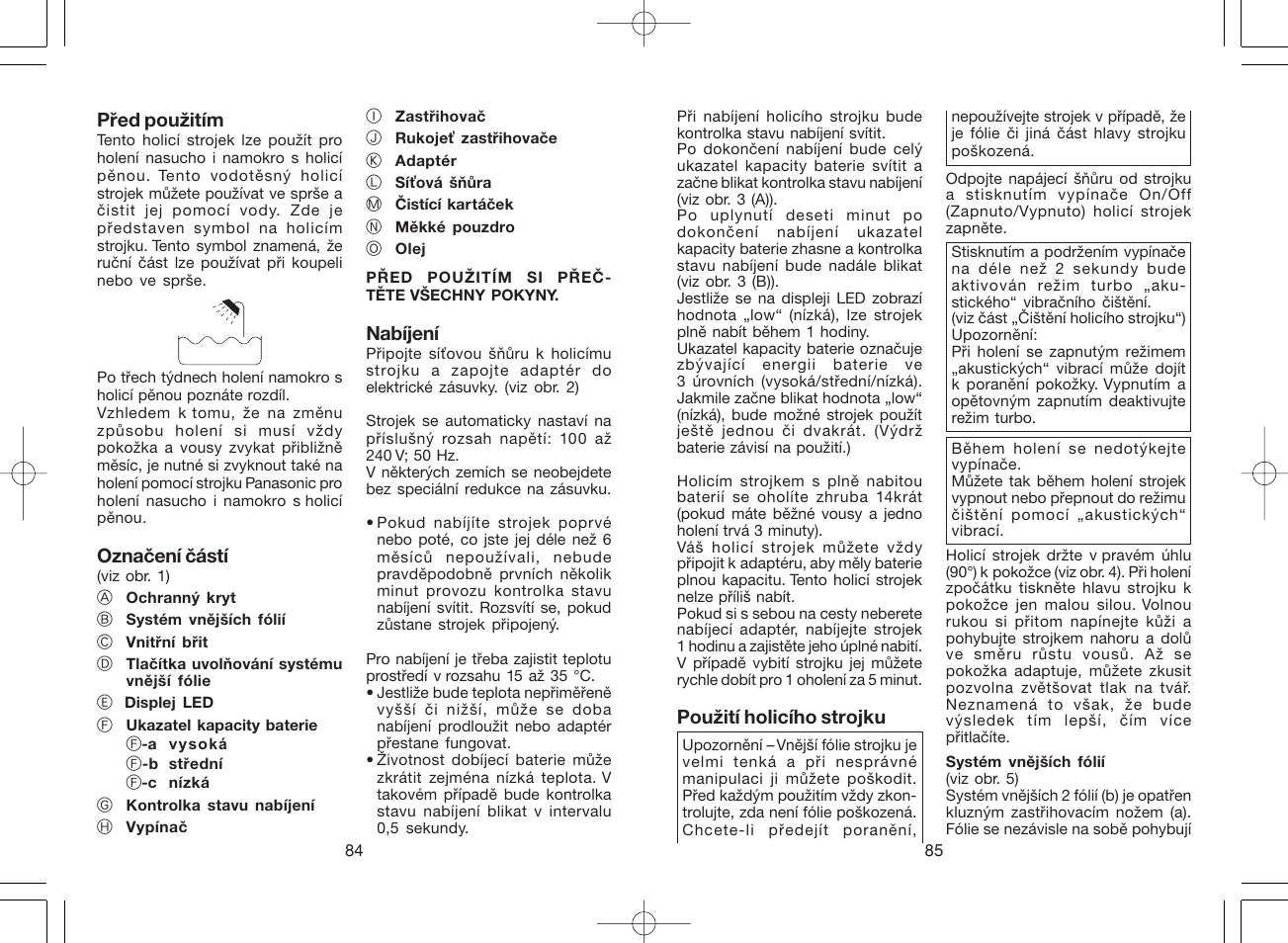 Panasonic ES8807 User Manual | Page 43 / 62