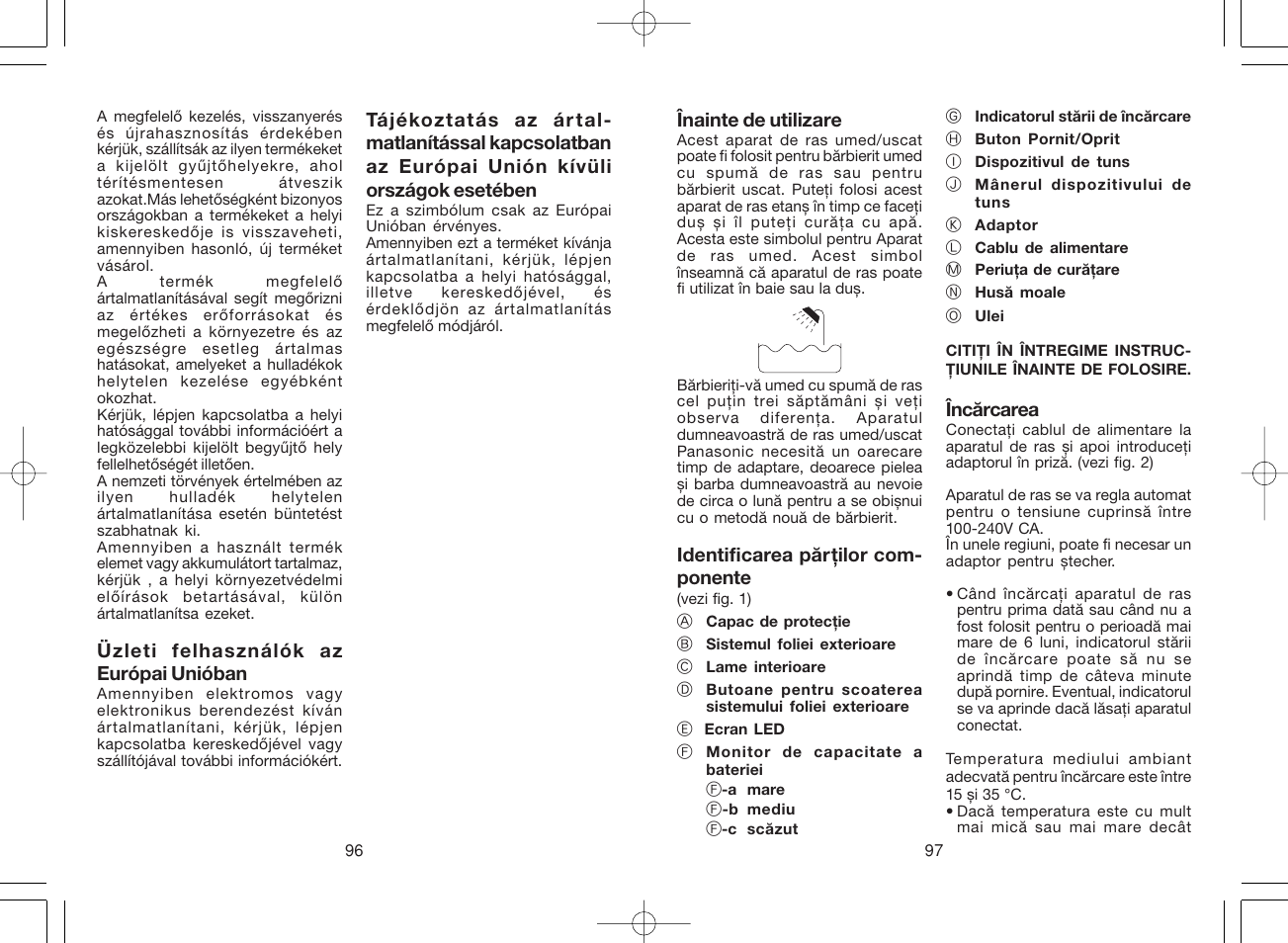 Panasonic ES8807 User Manual | Page 49 / 62