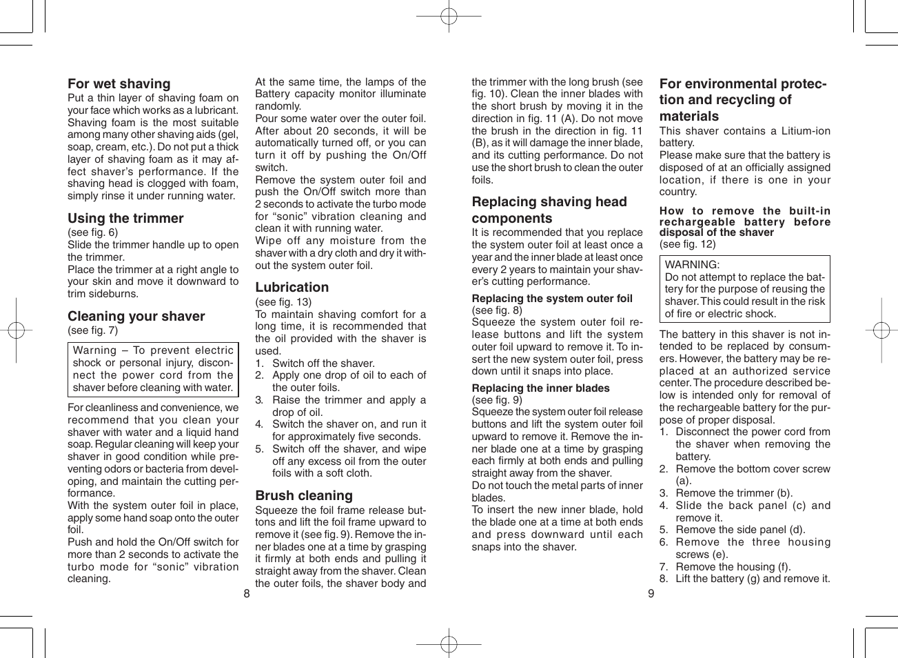 Panasonic ES8807 User Manual | Page 5 / 62