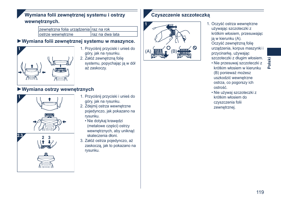 Panasonic ES7058 User Manual | Page 119 / 184