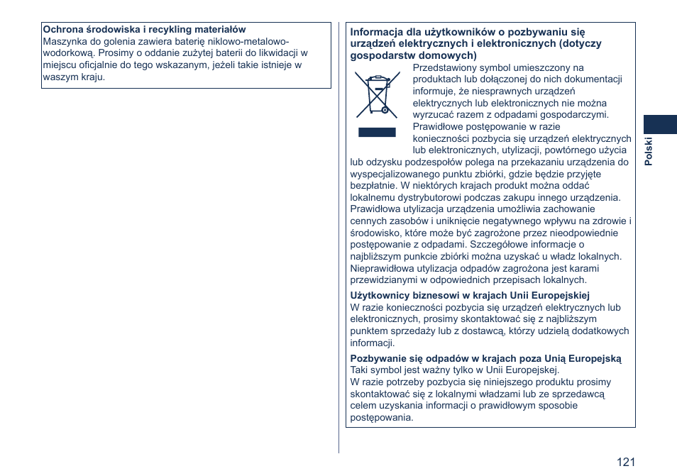 Panasonic ES7058 User Manual | Page 121 / 184