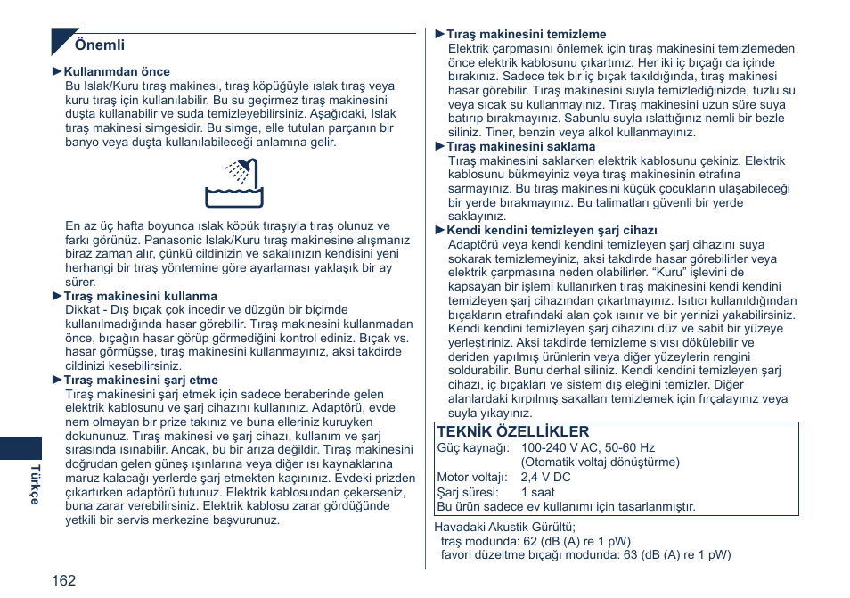 Panasonic ES7058 User Manual | Page 162 / 184