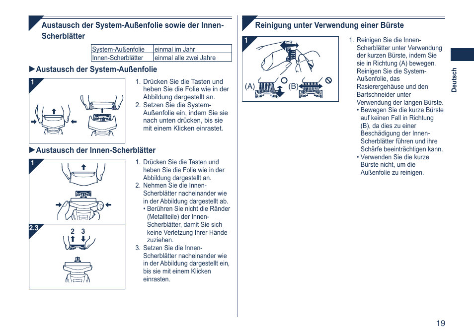 Panasonic ES7058 User Manual | Page 19 / 184