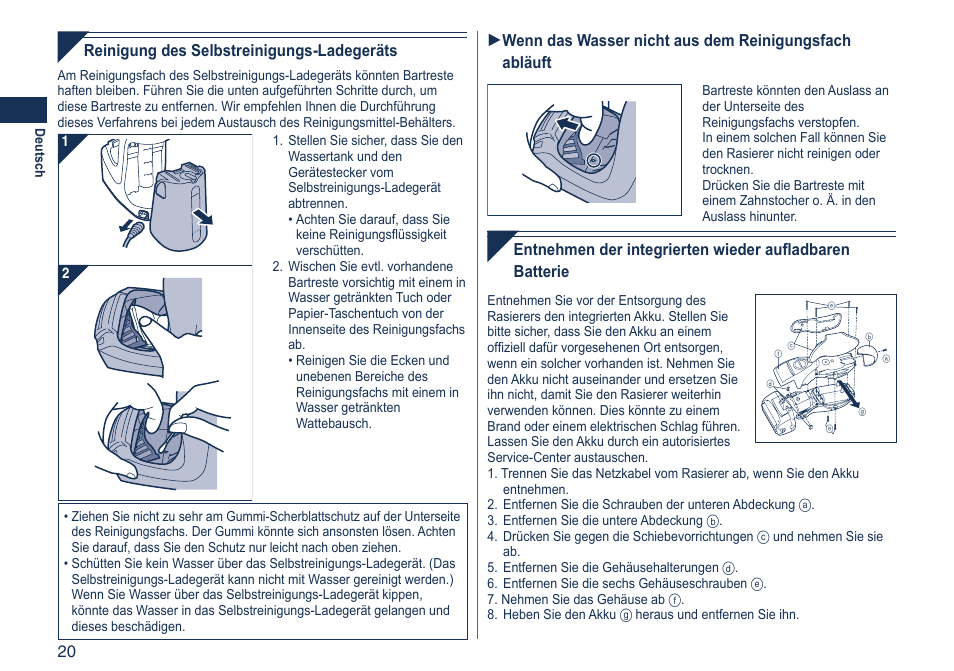 Panasonic ES7058 User Manual | Page 20 / 184