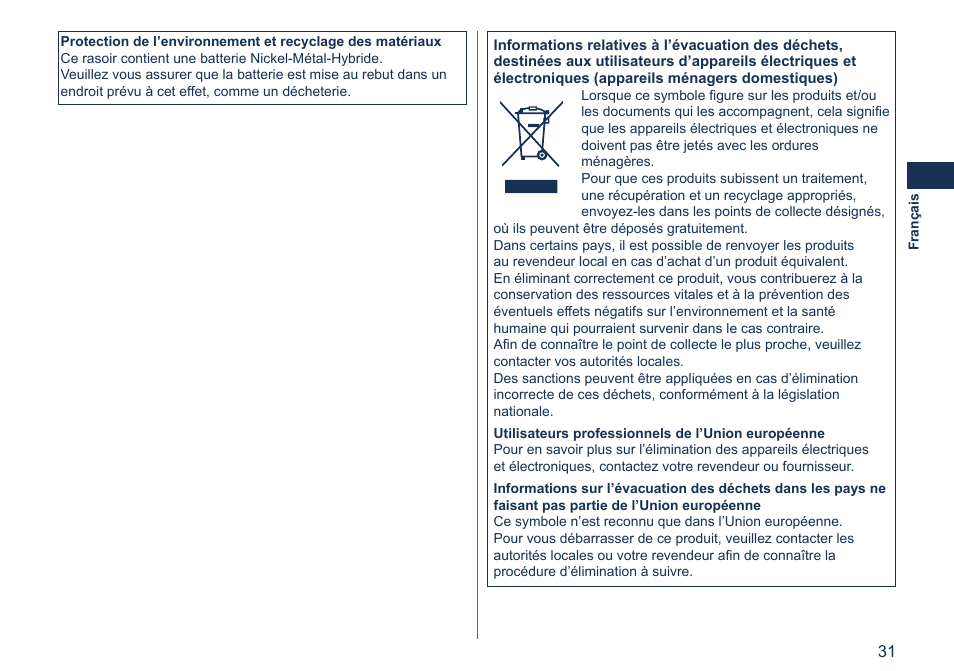 Panasonic ES7058 User Manual | Page 31 / 184