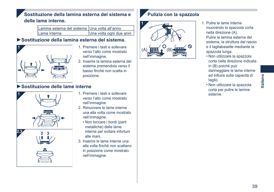 Panasonic ES7058 User Manual | Page 39 / 184