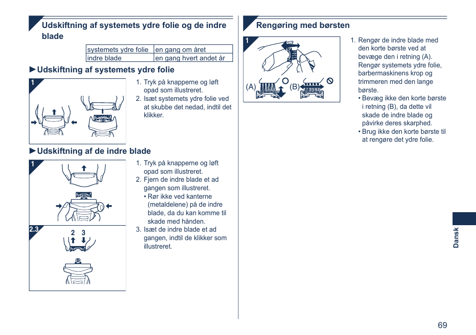 Panasonic ES7058 User Manual | Page 69 / 184