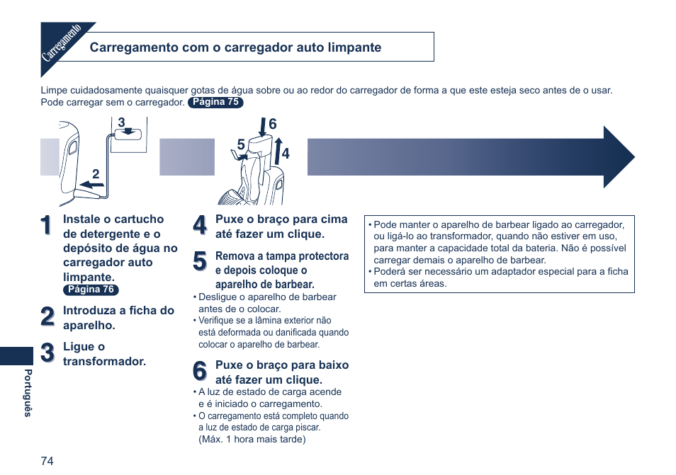 45 6 carr egamento | Panasonic ES7058 User Manual | Page 74 / 184