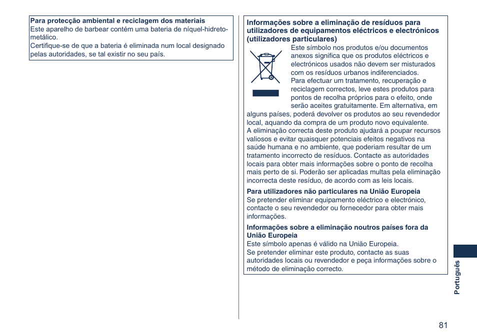 Panasonic ES7058 User Manual | Page 81 / 184