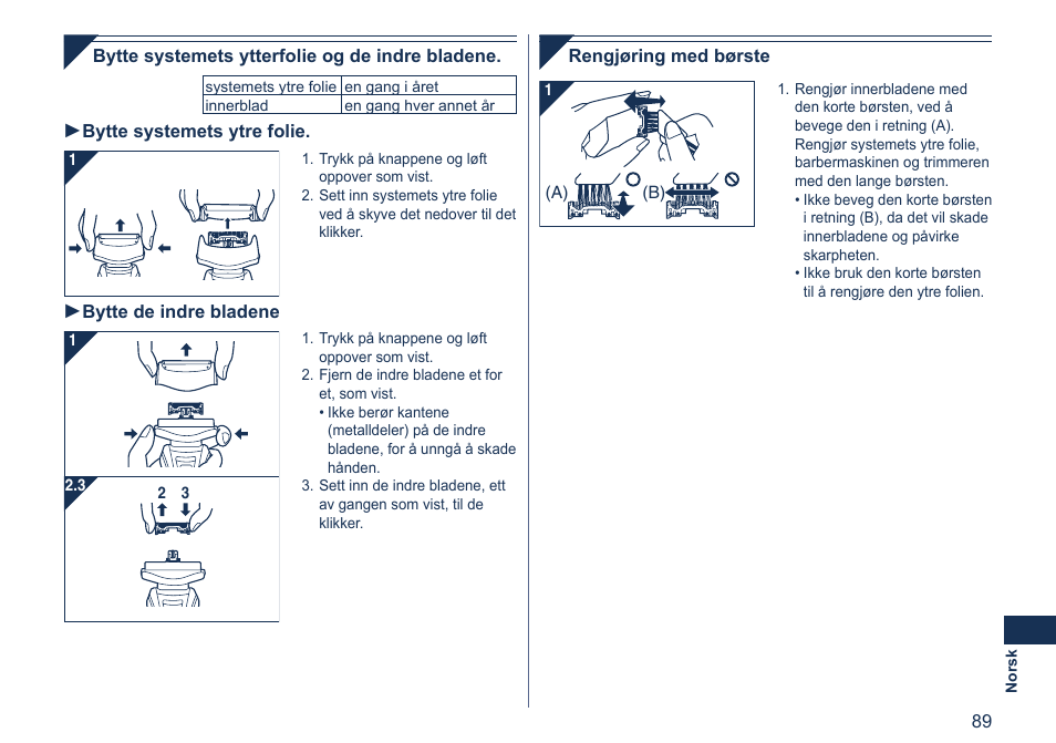 Panasonic ES7058 User Manual | Page 89 / 184