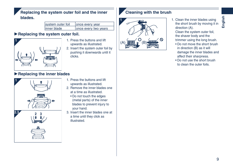 Panasonic ES7058 User Manual | Page 9 / 184