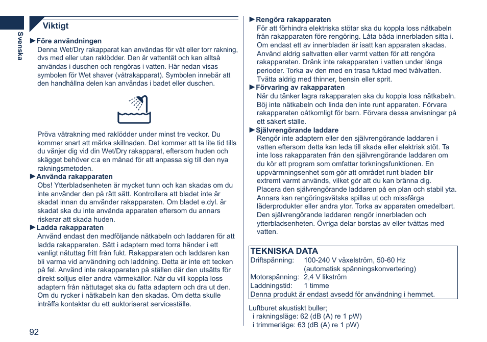 Panasonic ES7058 User Manual | Page 92 / 184