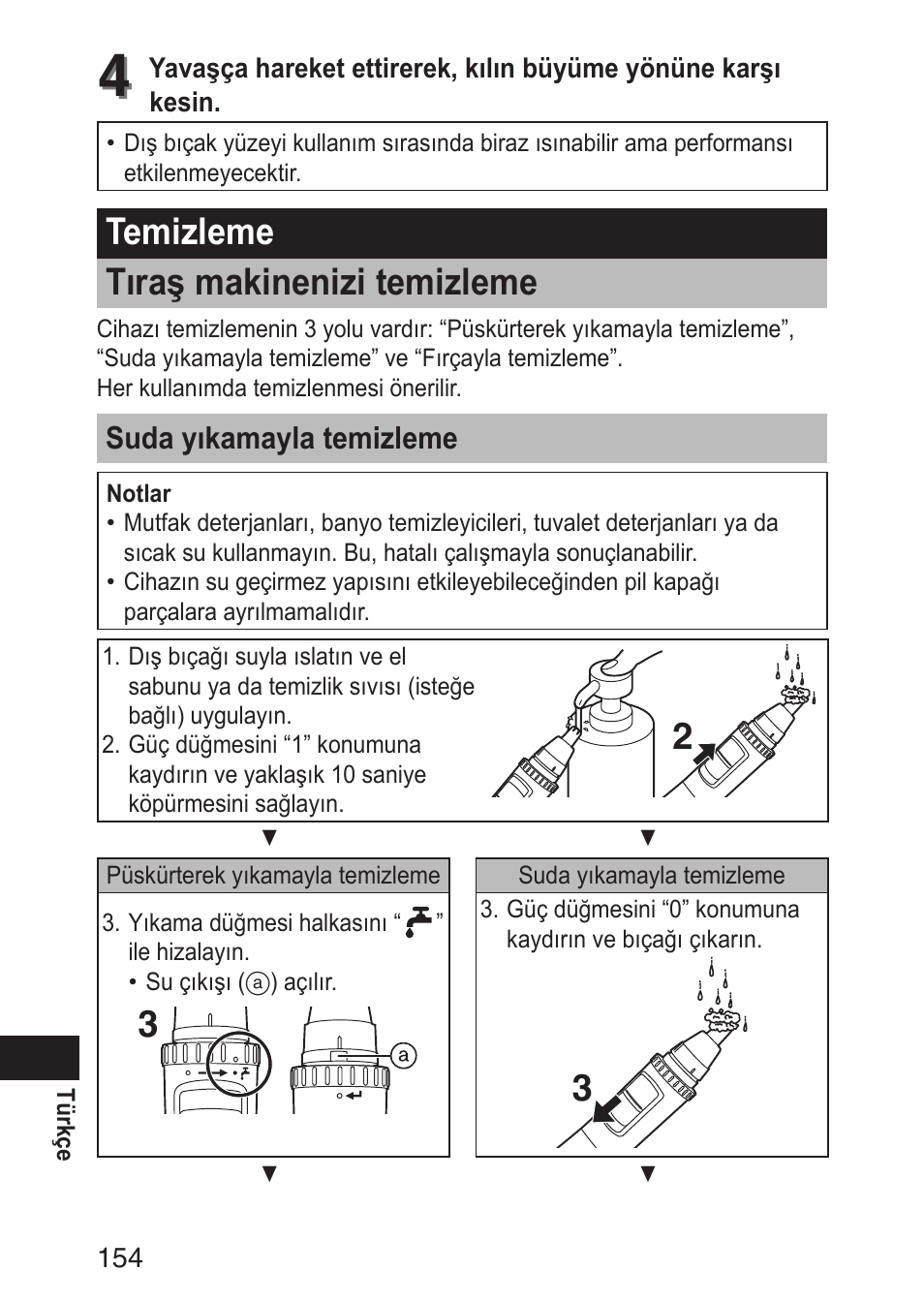 Temizleme tıraşmakinenizitemizleme | Panasonic ERGN30 User Manual | Page 154 / 160