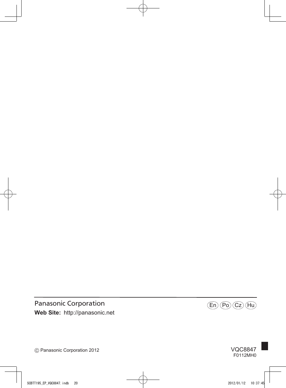 Panasonic SCBTT195EP User Manual | Page 20 / 20