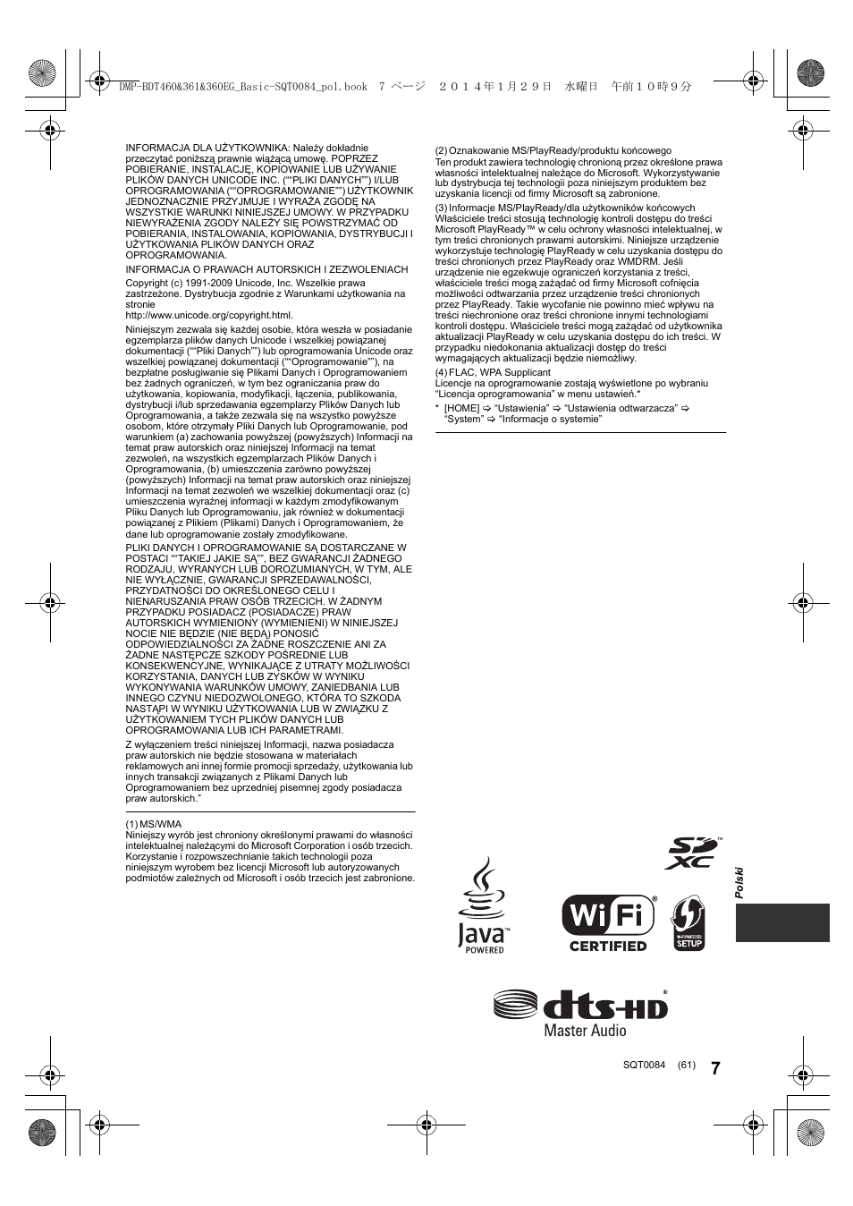 Panasonic DMPBDT361EG User Manual | Page 61 / 72