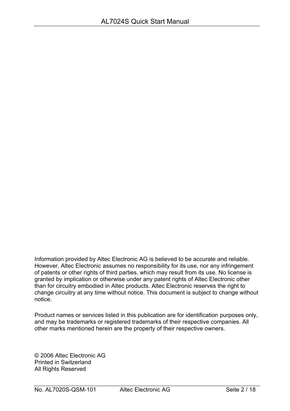 Al7024s quick start manual | Altech Auto Security AL7024S User Manual | Page 2 / 18