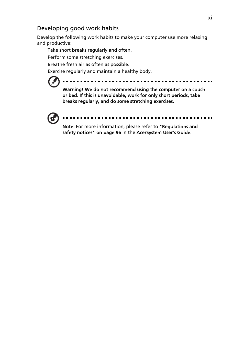 Acer Aspire 9810 User Manual | Page 11 / 129