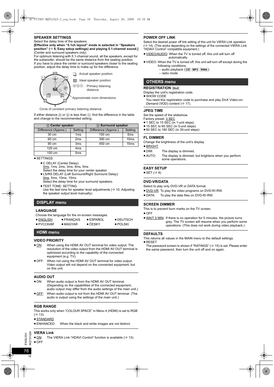 Panasonic SCPT70 User Manual | Page 16 / 82