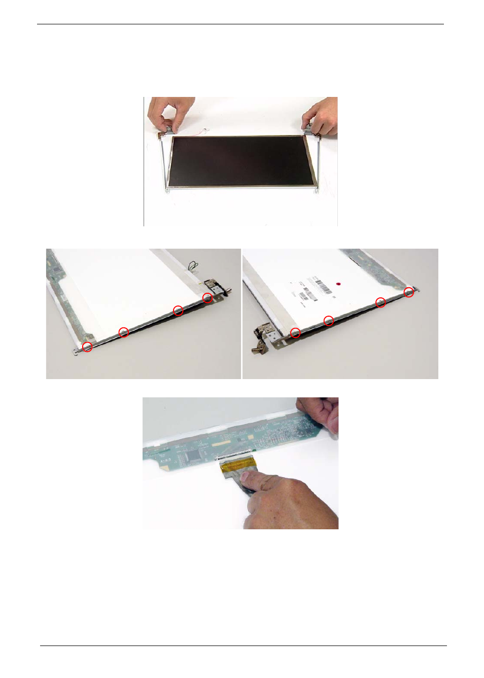 Lcd module reassembly procedure, Replacing the lcd panel | Aspire Digital 7730G User Manual | Page 106 / 210