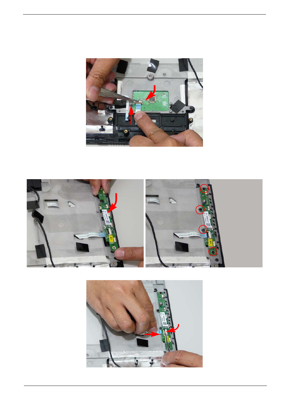 Replacing the touch pad replacing the launch board, Replacing the touch pad, Replacing the launch board | Aspire Digital 7730G User Manual | Page 117 / 210
