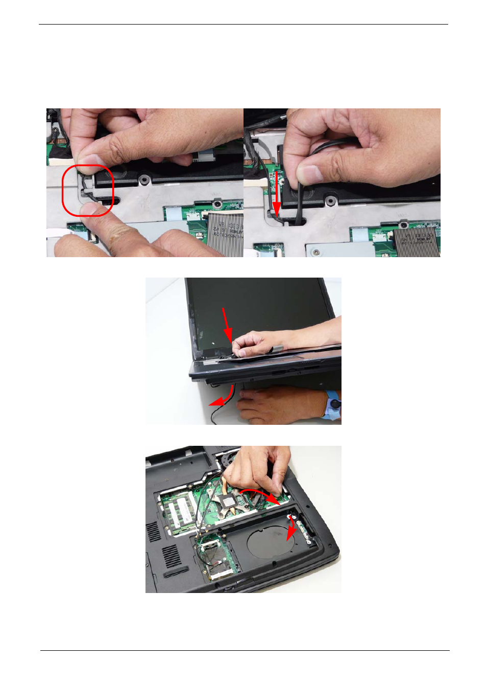Replacing the antenna, mic and speaker cables | Aspire Digital 7730G User Manual | Page 119 / 210