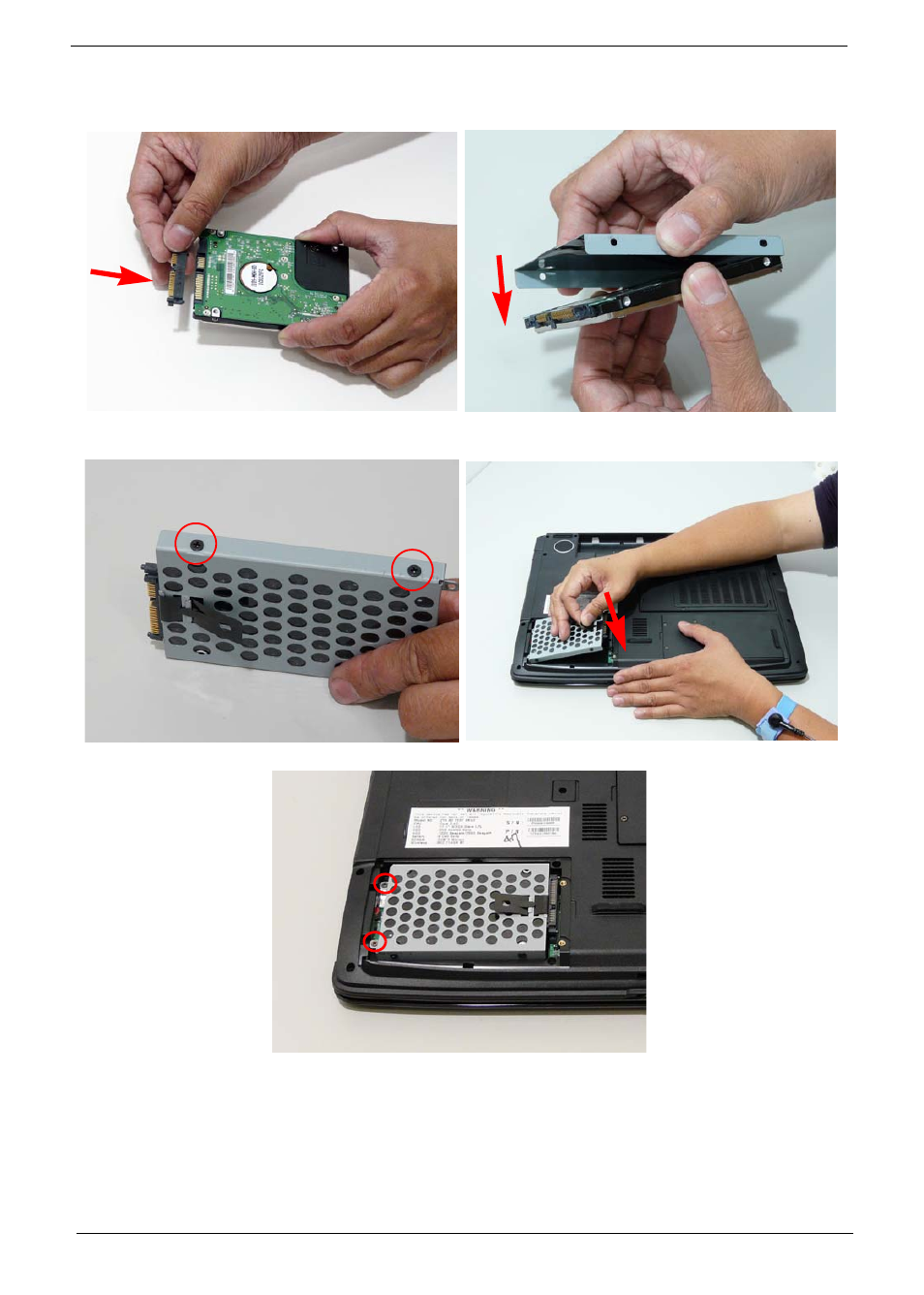 Replacing the hard disk drive1 module | Aspire Digital 7730G User Manual | Page 130 / 210