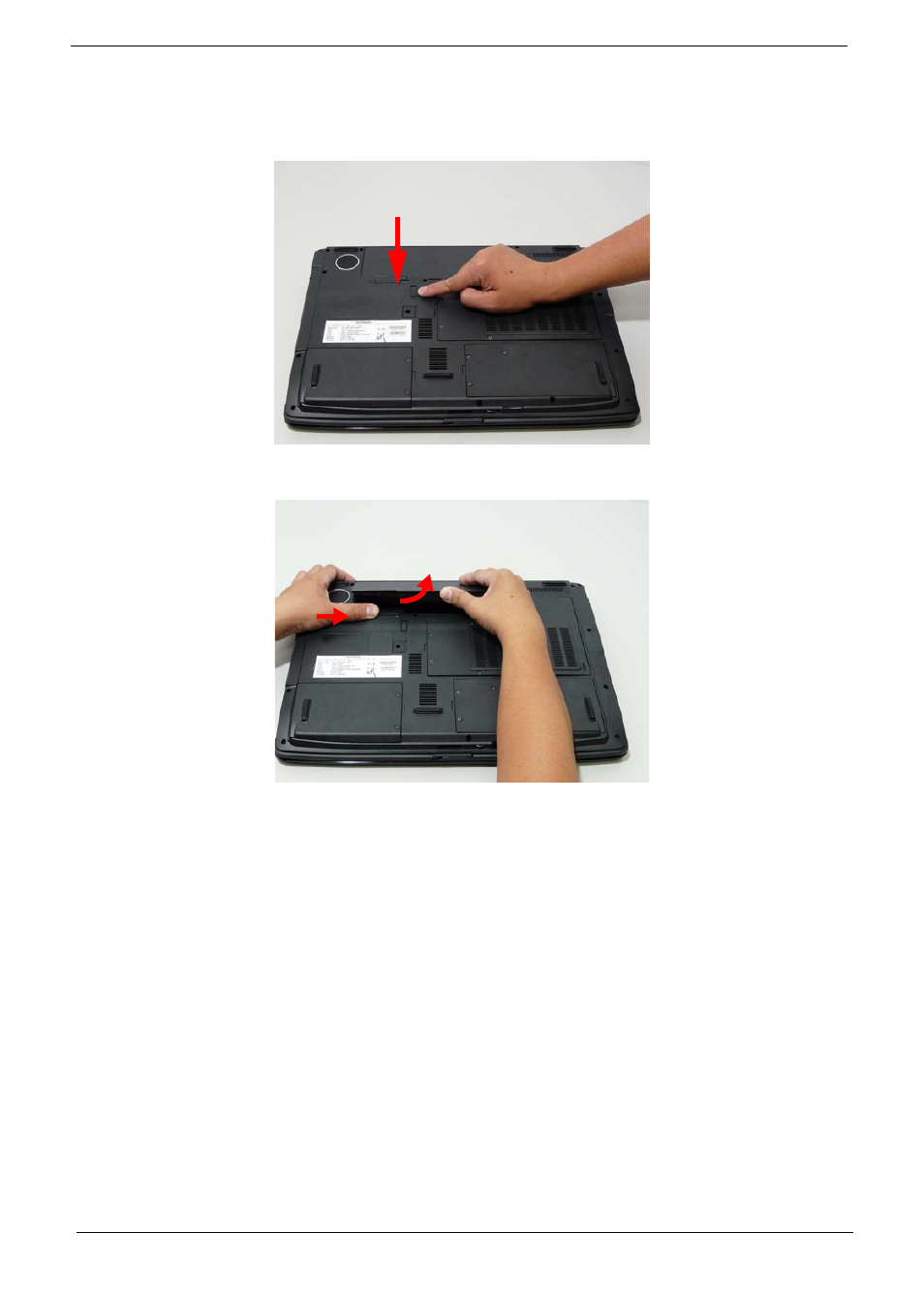 Removing the battery pack | Aspire Digital 7730G User Manual | Page 56 / 210