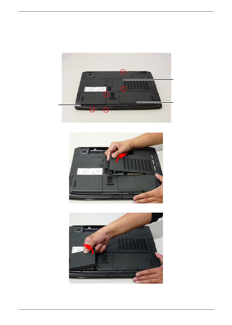 Removing the lower covers | Aspire Digital 7730G User Manual | Page 59 / 210
