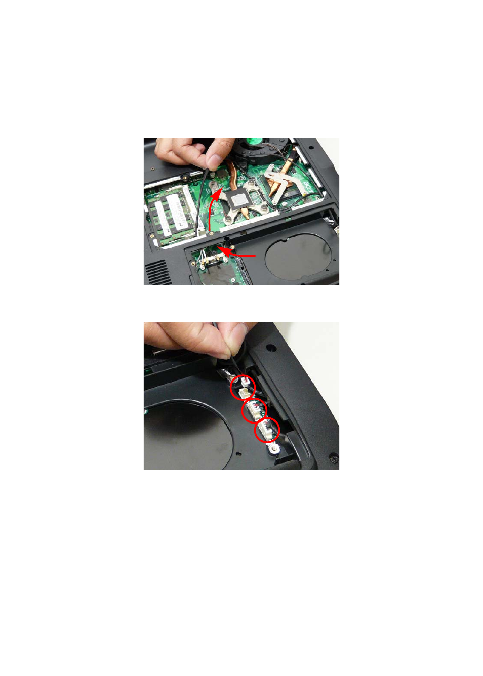 Removing the antenna, mic and speaker cables | Aspire Digital 7730G User Manual | Page 77 / 210