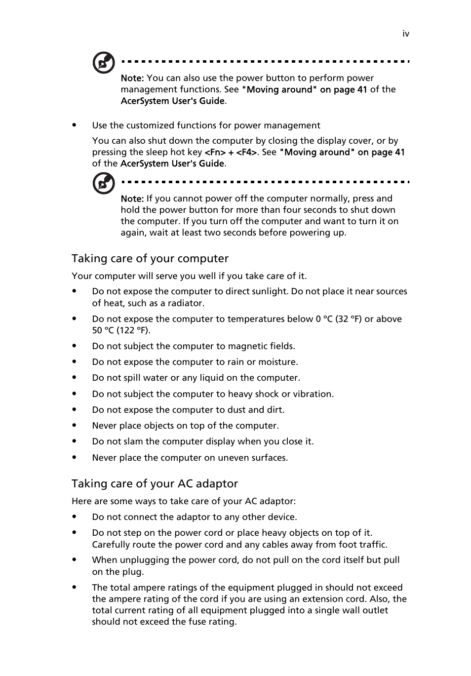Acer Aspire 3500 User Manual | Page 4 / 84
