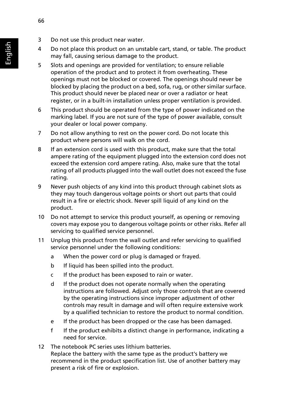 English | Acer Aspire 3500 User Manual | Page 74 / 84