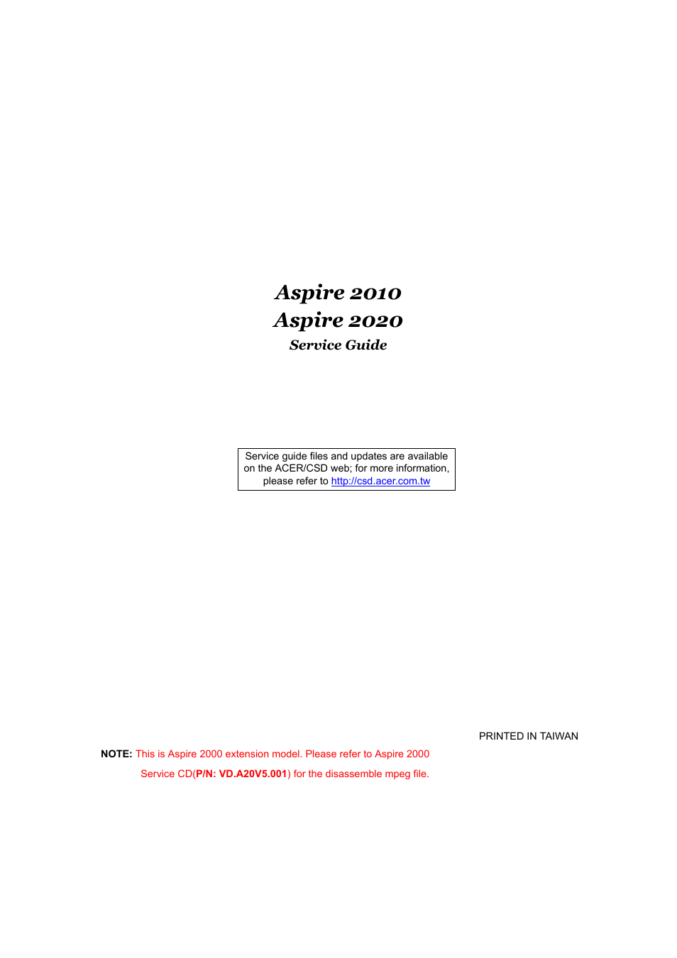 Aspire Digital 2010 User Manual | 128 pages