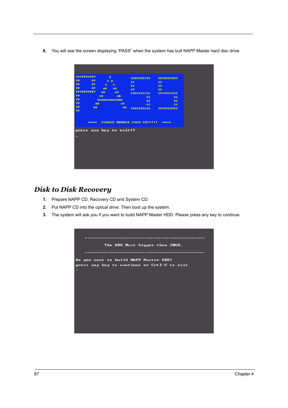 Disk to disk recovery | Aspire Digital 2010 User Manual | Page 94 / 128