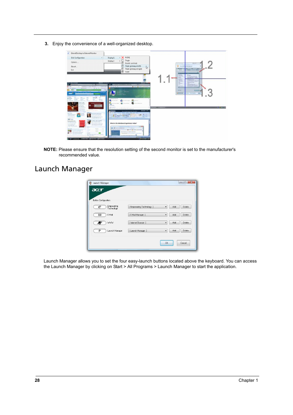 Launch manager | Aspire Digital 8930 User Manual | Page 34 / 118
