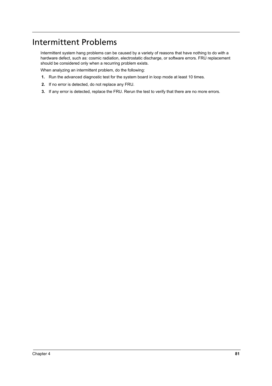 Intermittent problems | Aspire Digital 8930 User Manual | Page 87 / 118
