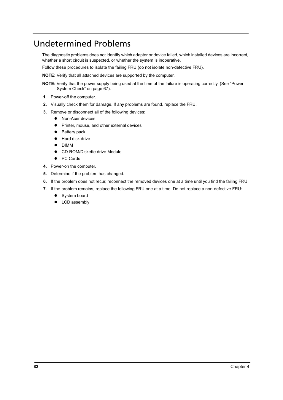 Undetermined problems | Aspire Digital 8930 User Manual | Page 88 / 118