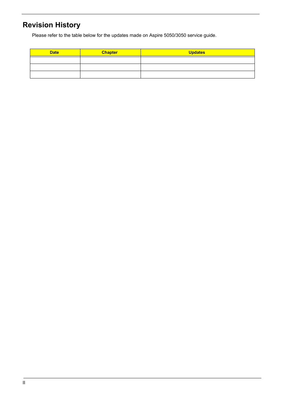 Revision history | Aspire Digital 5050 User Manual | Page 2 / 157