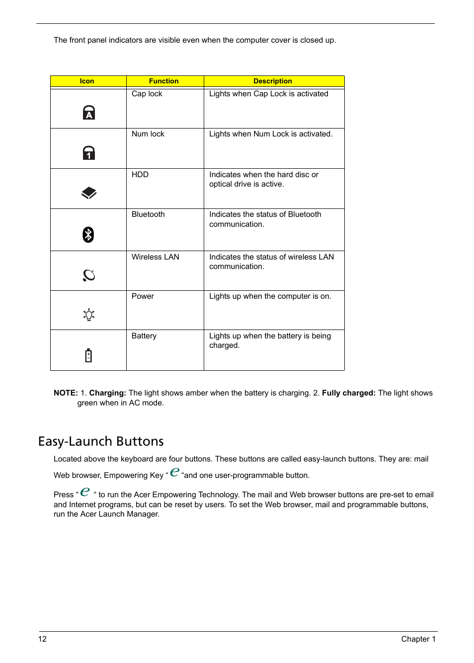 Easy-launch buttons | Aspire Digital 5050 User Manual | Page 20 / 157