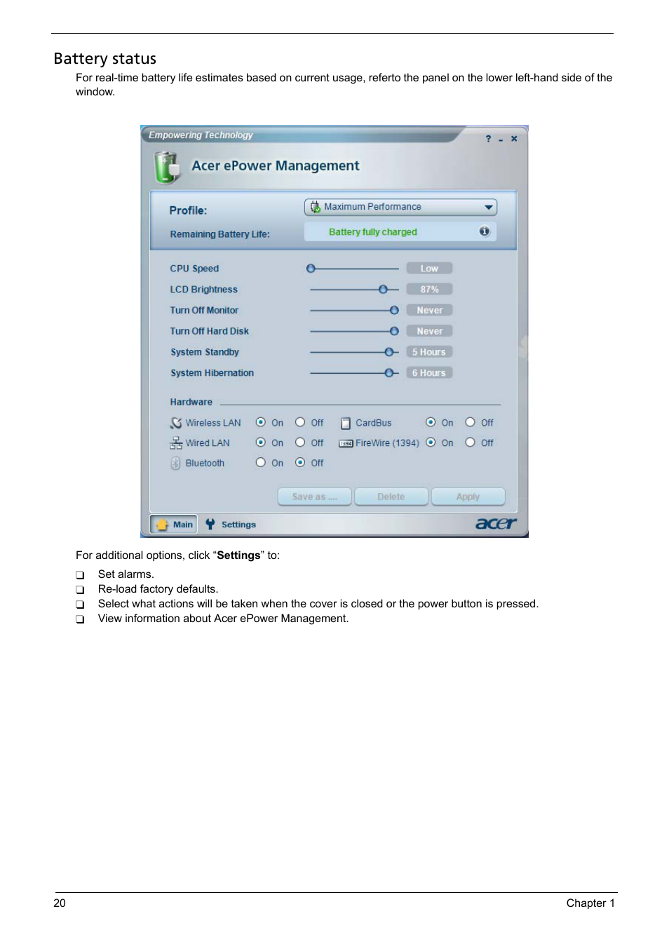 Battery status | Aspire Digital 5050 User Manual | Page 28 / 157