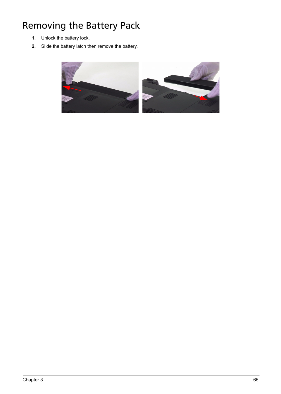 Removing the battery pack | Aspire Digital 5050 User Manual | Page 73 / 157