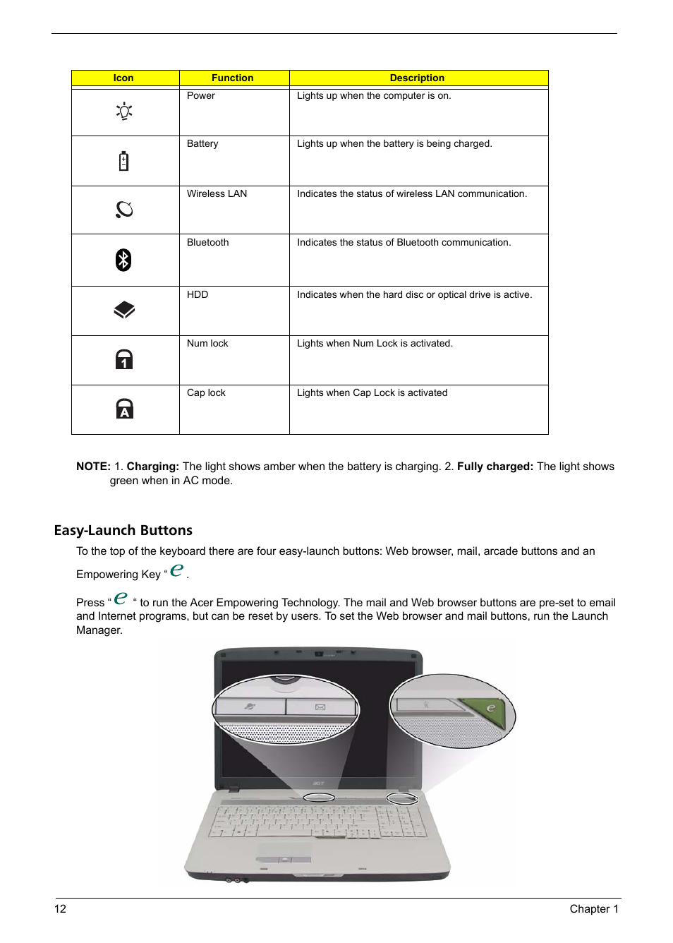 Easy-launch buttons | Aspire Digital 7520 User Manual | Page 18 / 106